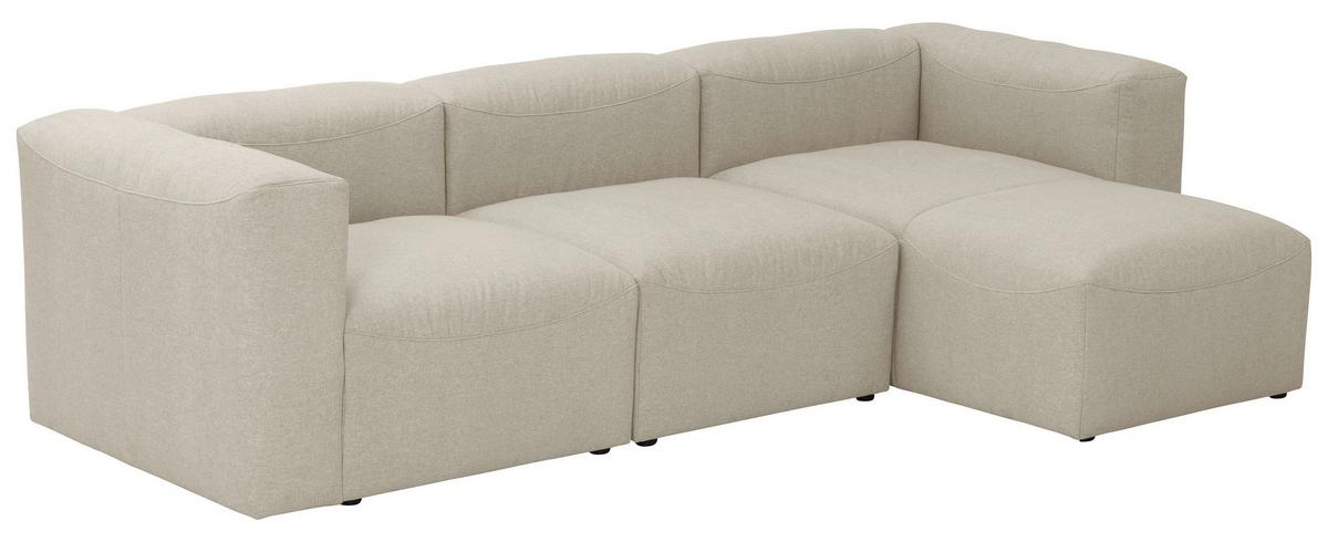 ECKSOFA LENA - Creme, Design, Kunststoff/Textil (275/160cm) - Max Winzer