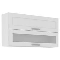 Corp superior LUISA - alb, Romantik / Landhaus, sticlă/material pe bază de lemn (110/58/31cm)