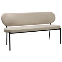 Sitzbank Jersey Taupe/Schwarz - Taupe/Schwarz, Design, Textil/Metall (160/82/62cm) - MID.YOU