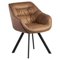 Naslanjač Wohnling - črna/bež, Moderno, kovina/tekstil (60/85/64cm) - MID.YOU