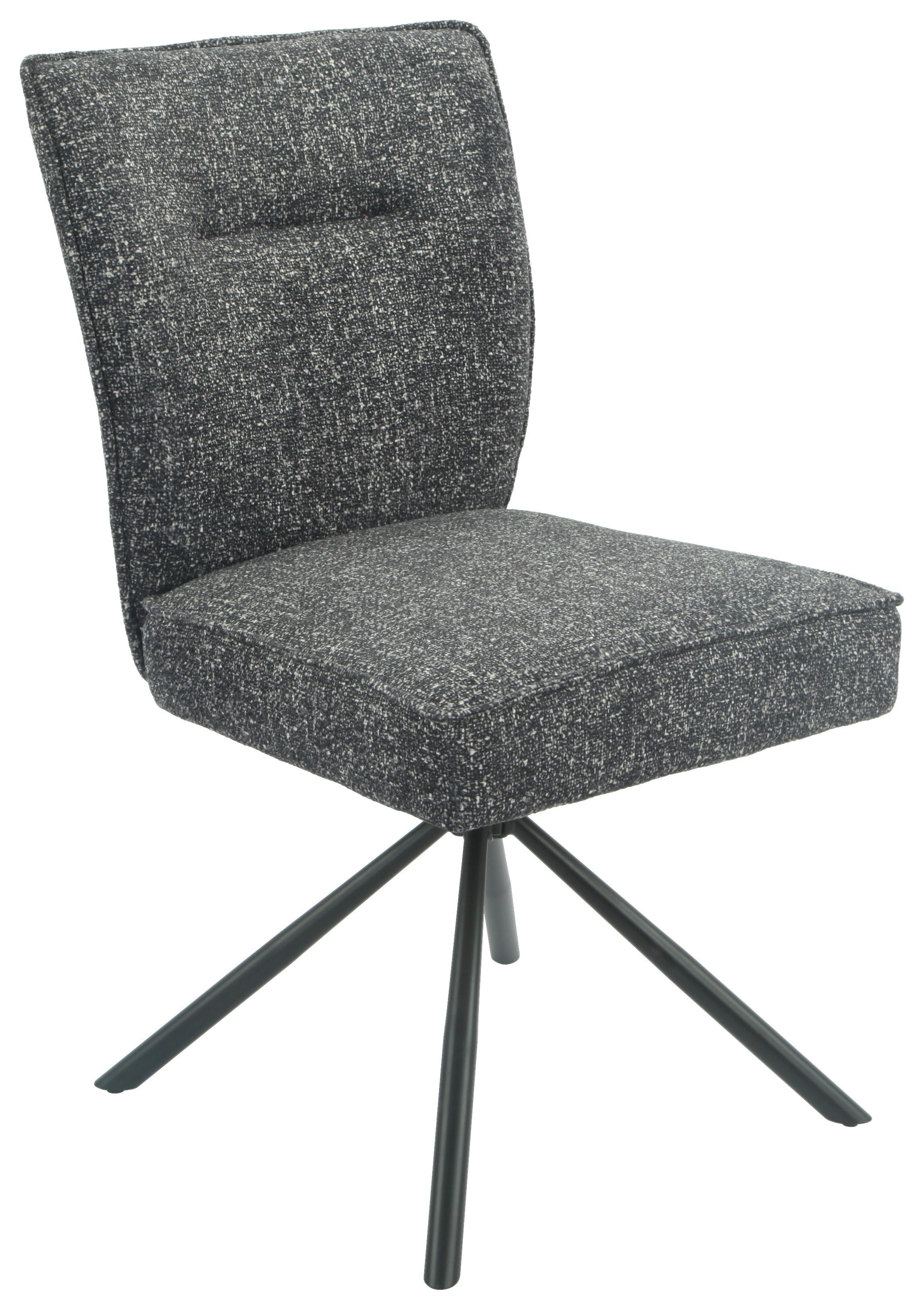 STOL ELLEN GIGA S - svart/antracit, Modern, metall/textil (49/90,5/65,5cm) - Premium Living