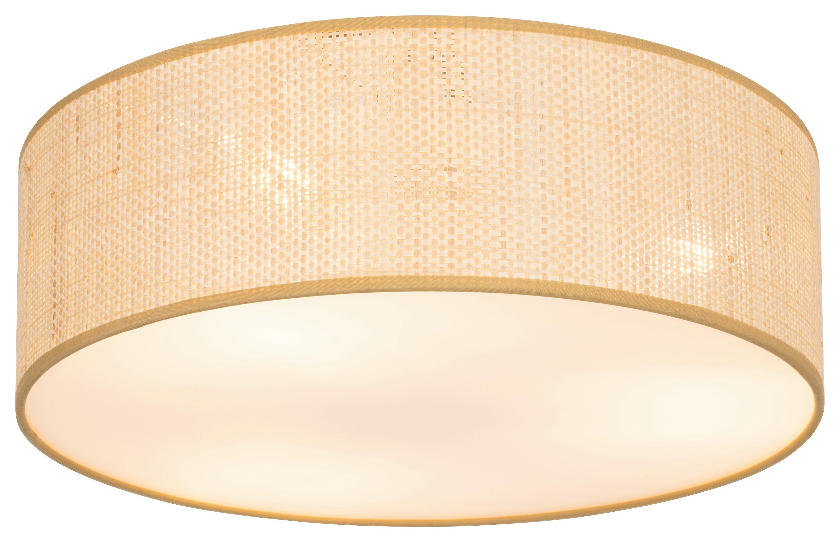 LAMPA SUFITOWA KEA - kolor naturalny/biały, Design, tworzywo sztuczne/materiały naturalne (40/15.5cm) - Collet's Monde