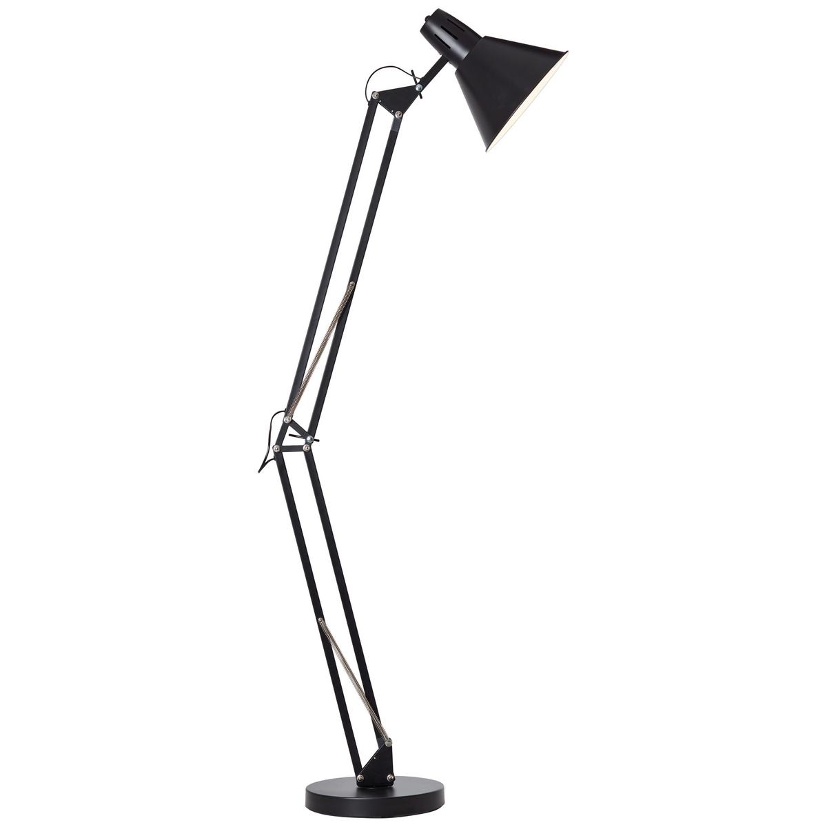 Stehleuchte Winston Schwarz max. 60 Watt - Schwarz, Basics, Metall (32/176cm) - Brilliant