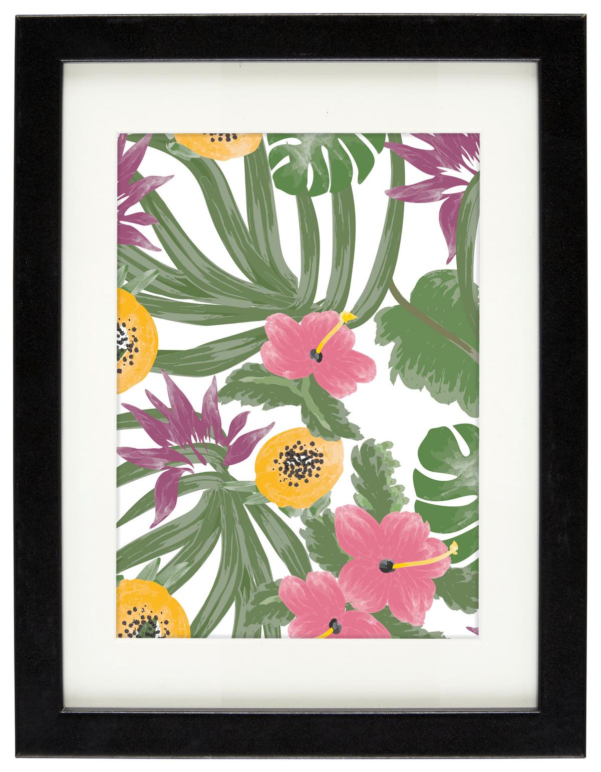 Bilderrahmen Gitta in Schwarz ca. 18x24cm - Schwarz, MODERN, Glas/Holzwerkstoff (18/24cm) - Modern Living
