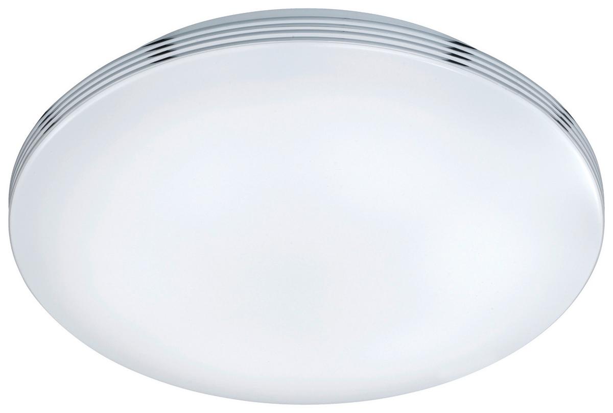 Badezimmer-Deckenleuchte Apart in Weiß/Chrom max. 18 Watt - Chromfarben/Weiß, Design, Kunststoff/Metall (35,0/9,5cm) - Trio Leuchten
