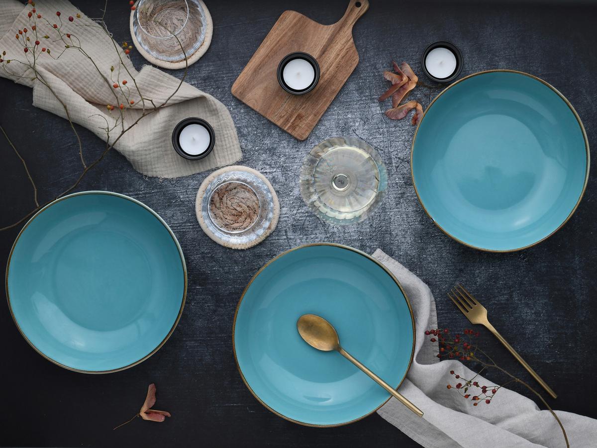 Set Posod Water, 4-Delni - turkizna, Design, keramika (22,5cm) - Creatable