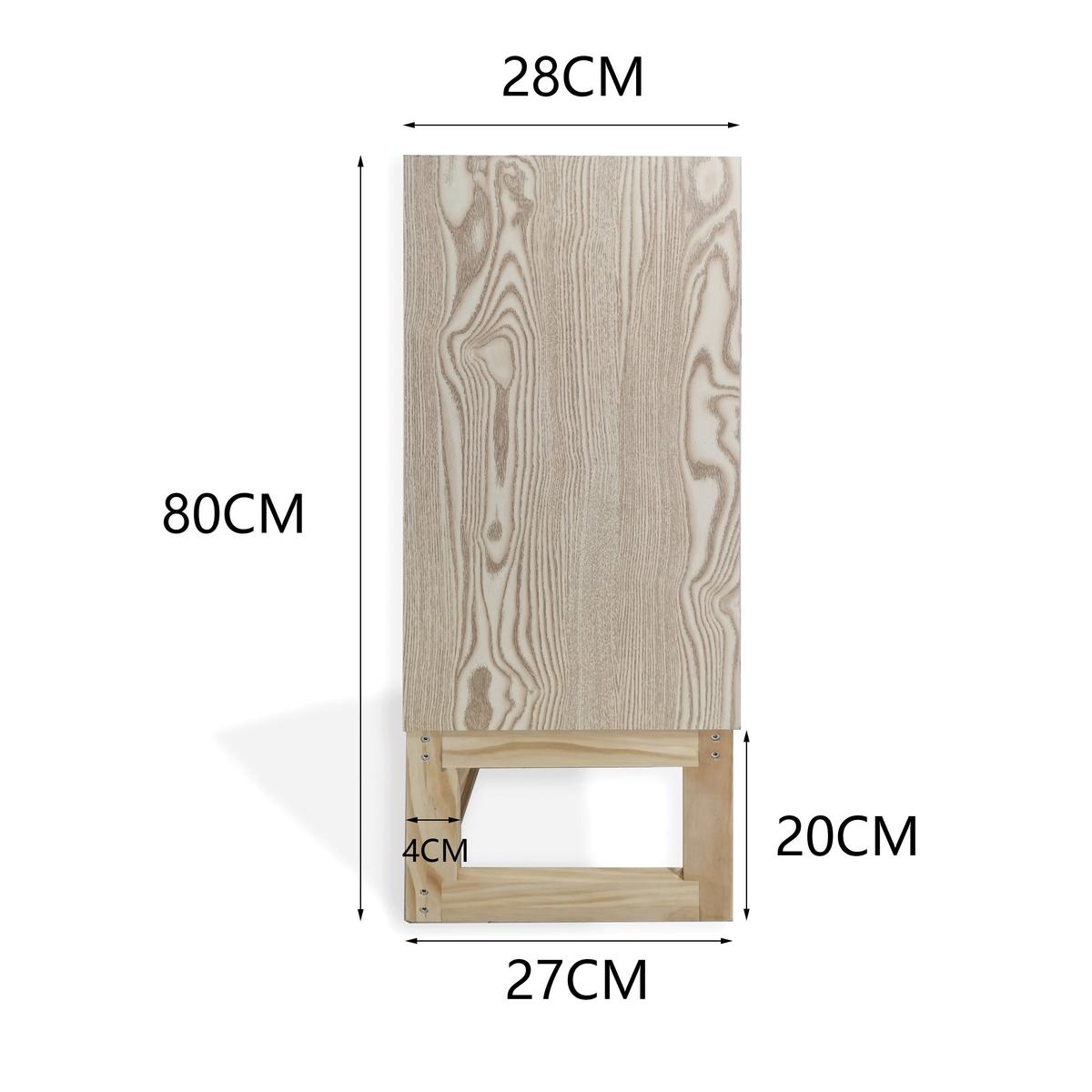 Comodă COSMA - culoare lemn pin/culoare natur, Modern, lemn/material pe bază de lemn (60/80/28cm) - Zandiara
