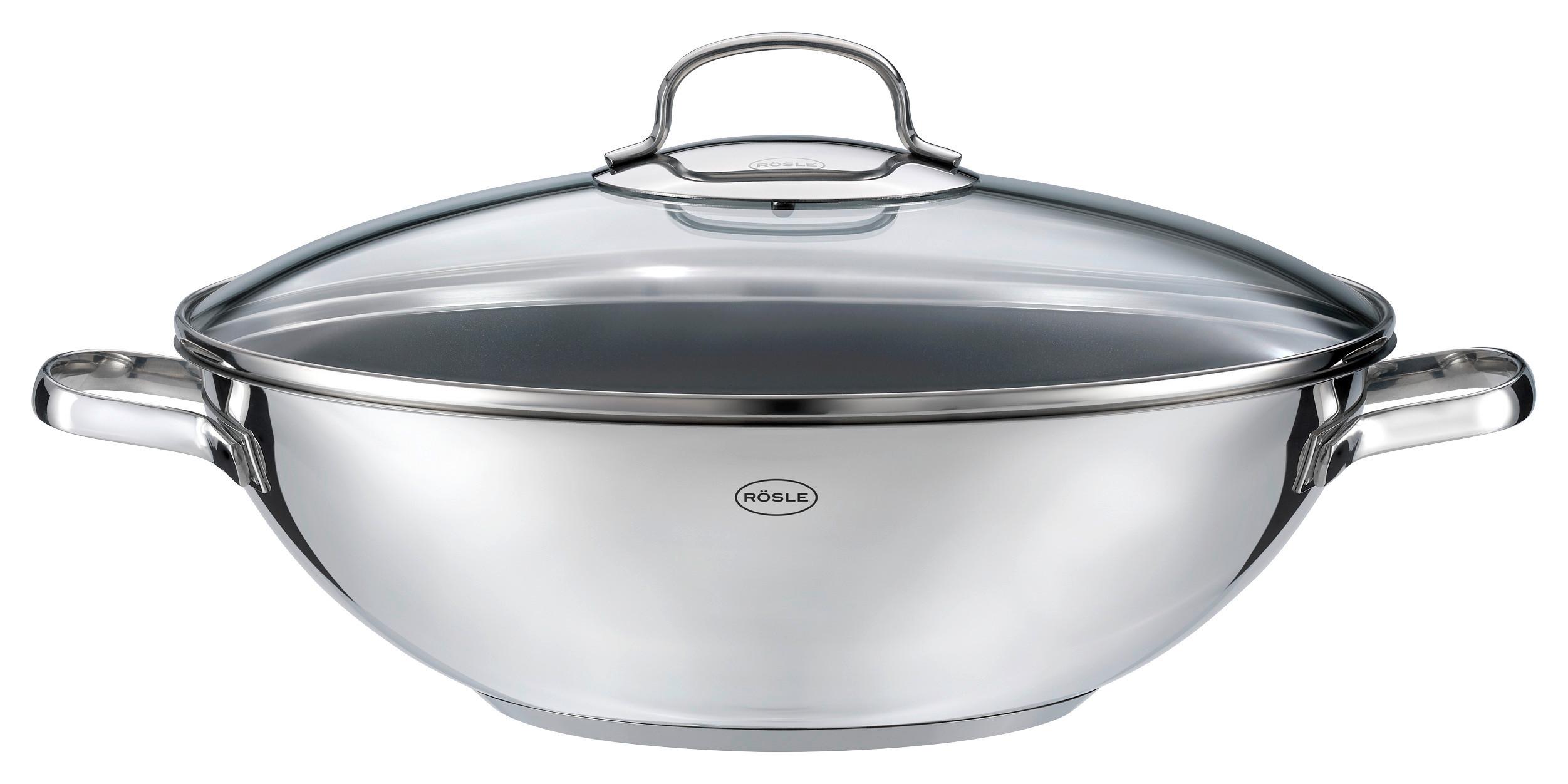 WOK 132026 RÖSLE - kolor stalowy, Basics, metal (32cm) - Rösle