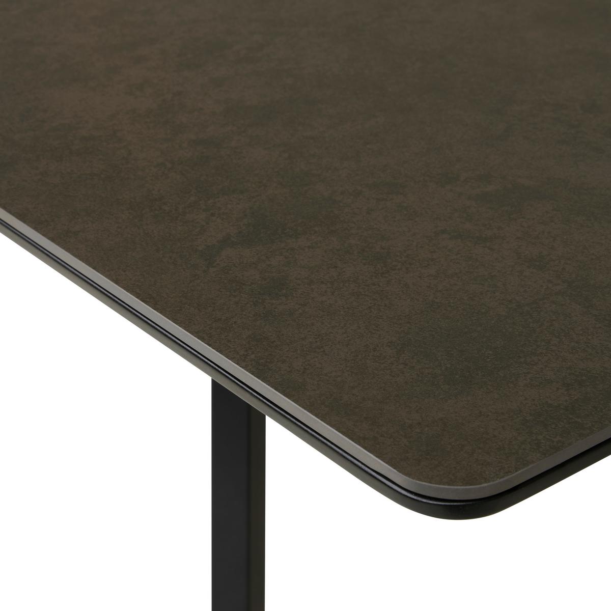 Jedilna Miza Tea, Črna, Keramika, 160-200x90 - črna/antracit, Trendi, kovina/leseni material (160-200/76/90cm) - MID.YOU