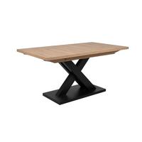 Raztegljiva Miza Avant, Barva Hrasta, Črna, 160-200x90 - črna/hrast artisan, Design, leseni material (160-200/90/76cm) - P & B