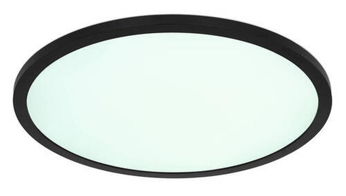 Stropna Led-svetilka Sapana, S Sijalko - črna/bela, Design, umetna masa (42/2,5cm) - Globo