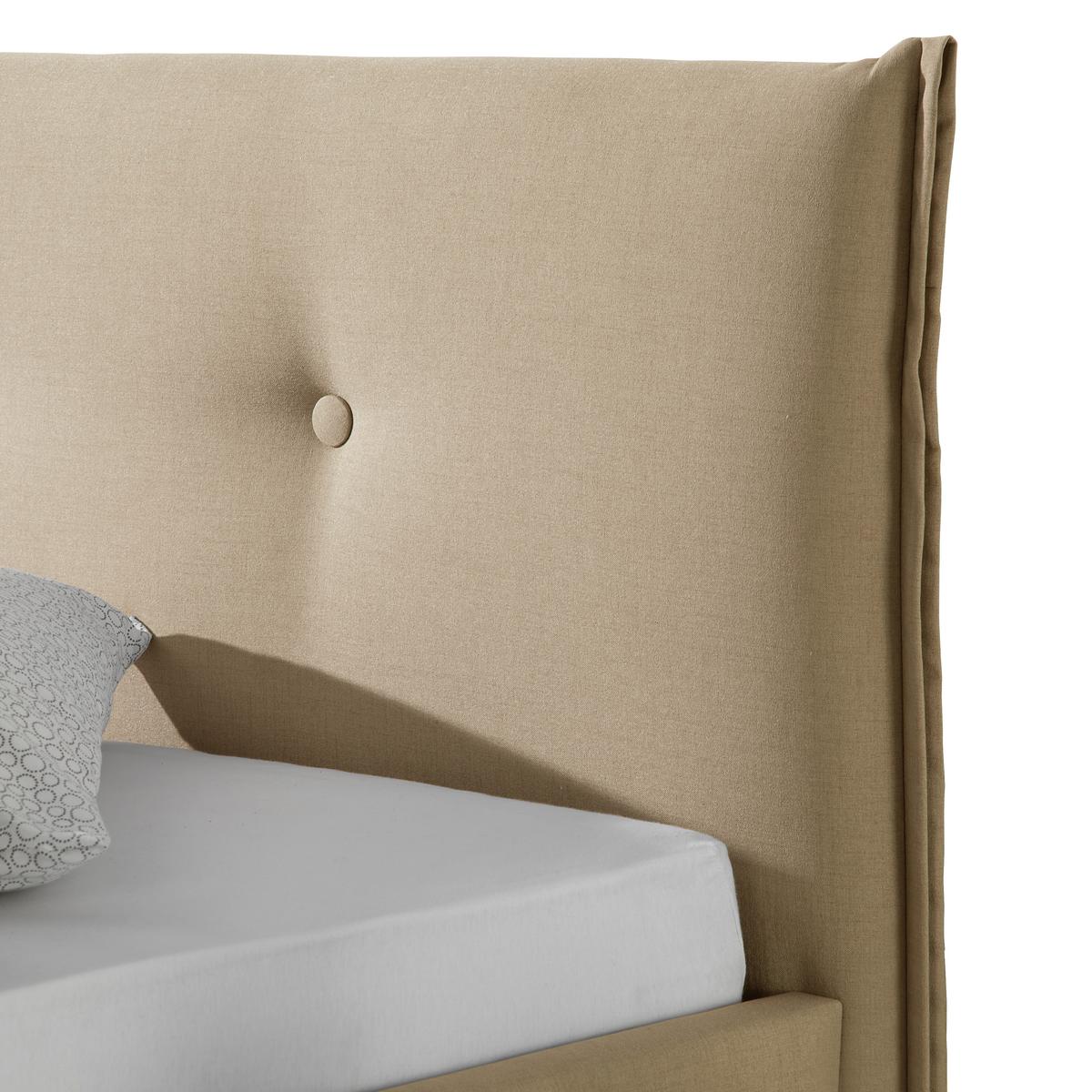 Polsterbett Nelo Grau ca. 140x200 cm - Beige/Naturfarben, MODERN, Holz/Textil (140/200cm) - Livetastic