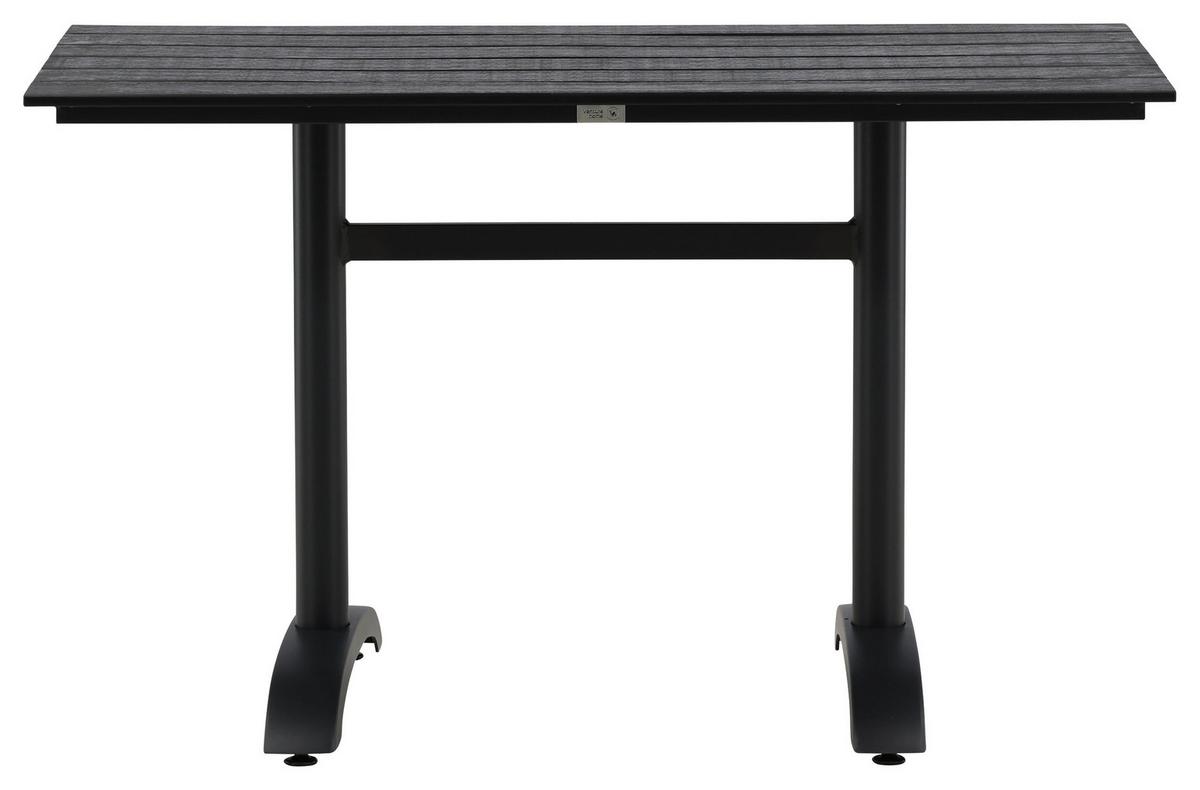 Gartentisch Denver ca. 120x70x74 cm Schwarz - Schwarz, KONVENTIONELL, Metall (120/70/74cm) - Gardenson