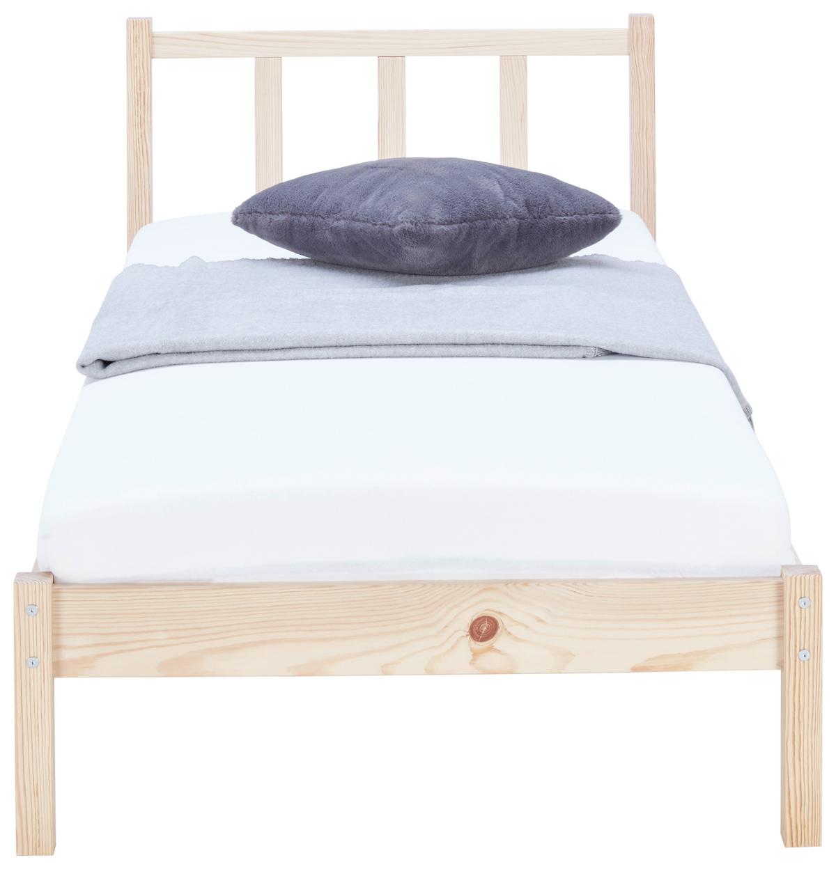 Posteljni Okvir Maren, Masiven Bor, 90x200 - barve bora, Konvencionalno, les (90/200cm) - Mömax
