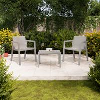 Balkonszett Alba - homokszínű, Basics, műanyag - Mömax