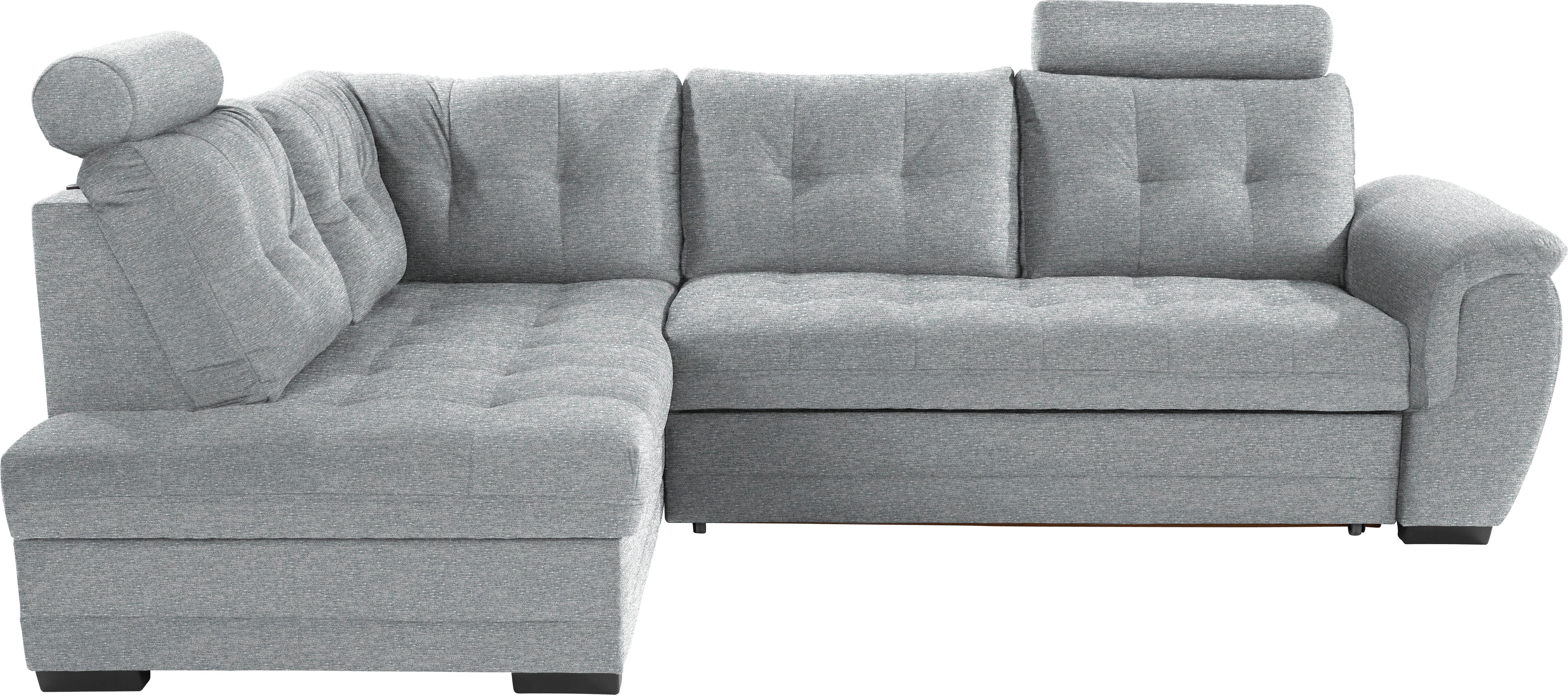 Sedežna Garnitura Falco, Z Ležiščem In Predalom - temno rjava/svetlo siva, Konvencionalno, umetna masa/tekstil (183/251cm) - Modern Living