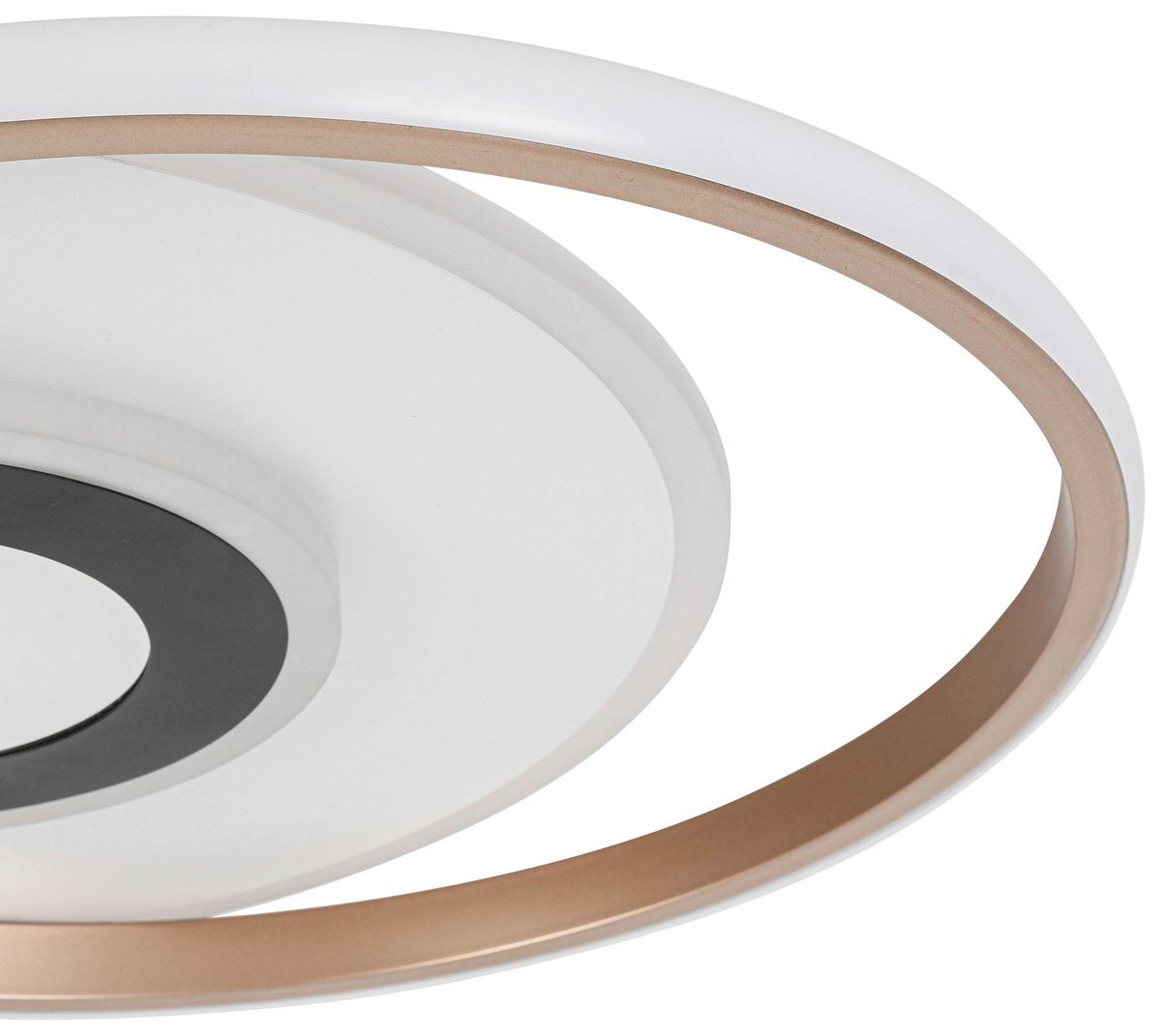 Stropna Led-svetilka Kitkol - črna/bela, Moderno, kovina/umetna masa (48/40/6cm) - Mömax