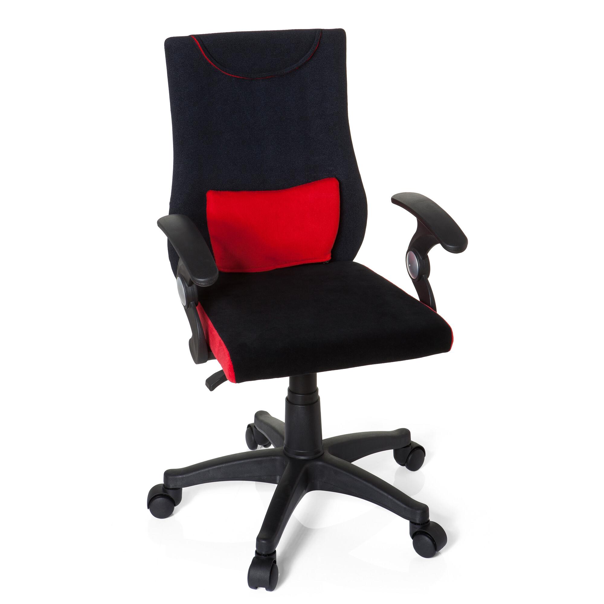 Jugenddrehstuhl Kiddy Pro Al ca.50x87-97x40cm Schwarz,Rot - Rot/Schwarz, Basics, Kunststoff (50/87-97/40cm) - MID.YOU