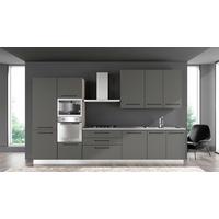 Kuhinjski Blok Line, Z Aparati, 360 Cm - siva/črna, Moderno, kovina/leseni material (360/60/216/240cm) - Mömax