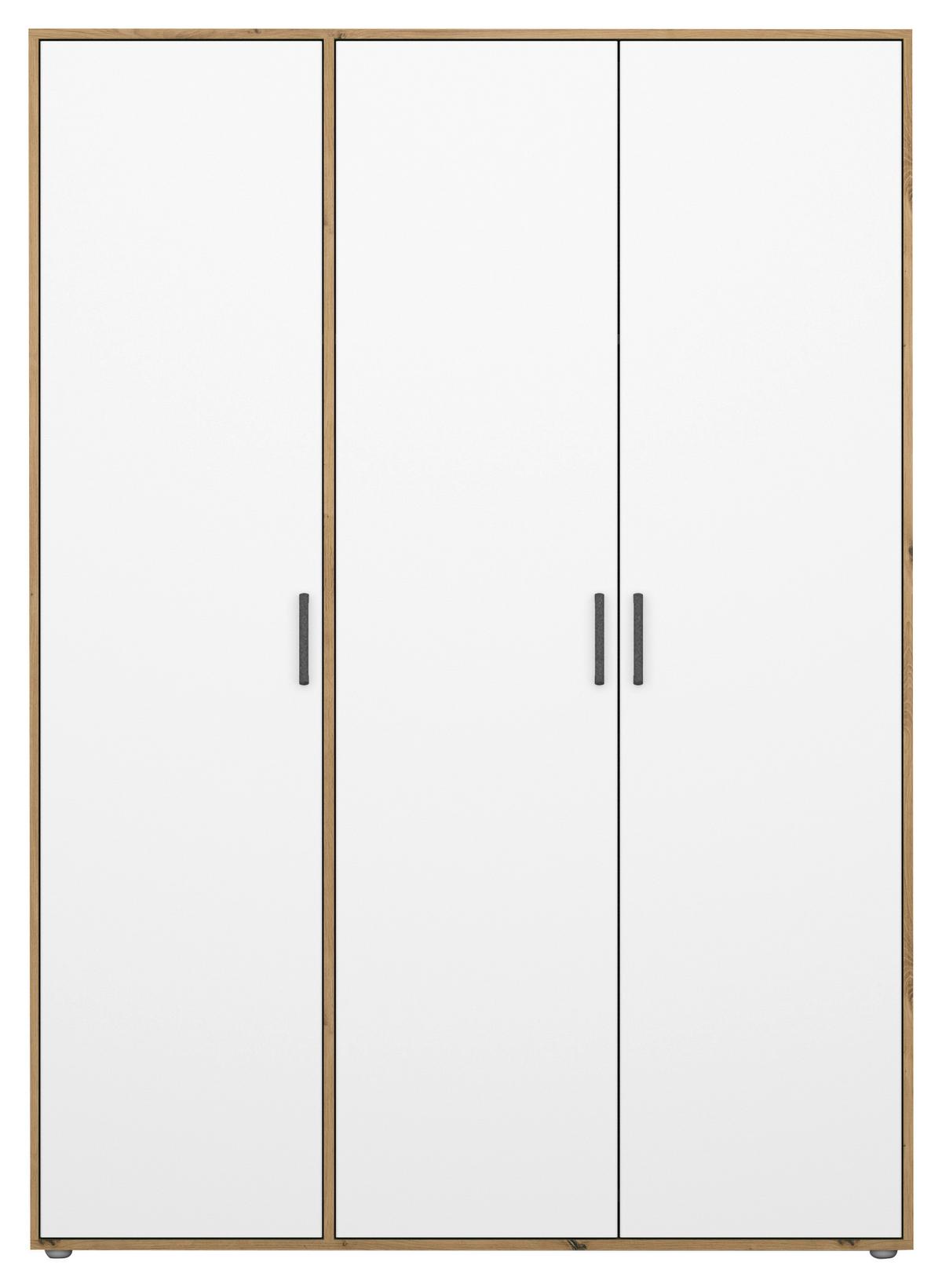 DULAP  USI ROTATIVE VOYAGER - alb/stejar Artisan, Modern, material pe bază de lemn (140/194/53cm) - Modern Living