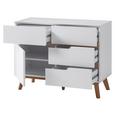 Kommode Weiß/Eiche - Eichefarben/Weiß, MODERN, Holz/Holzwerkstoff (97/76/41cm) - PREMIUM LIVING