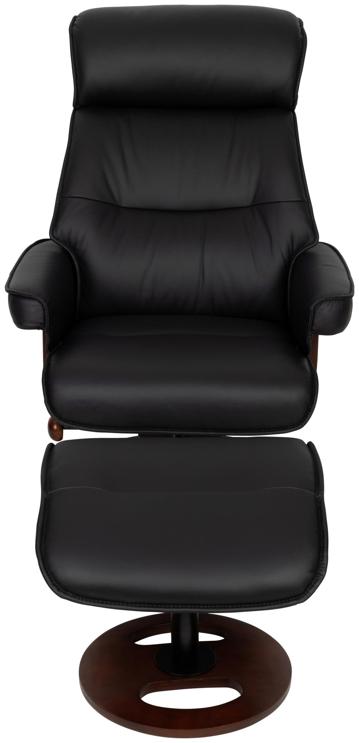 Počivalnik Calm, Črna - črna/barva oreha, Basics, kovina/tekstil (76/106/90cm) - Livetastic