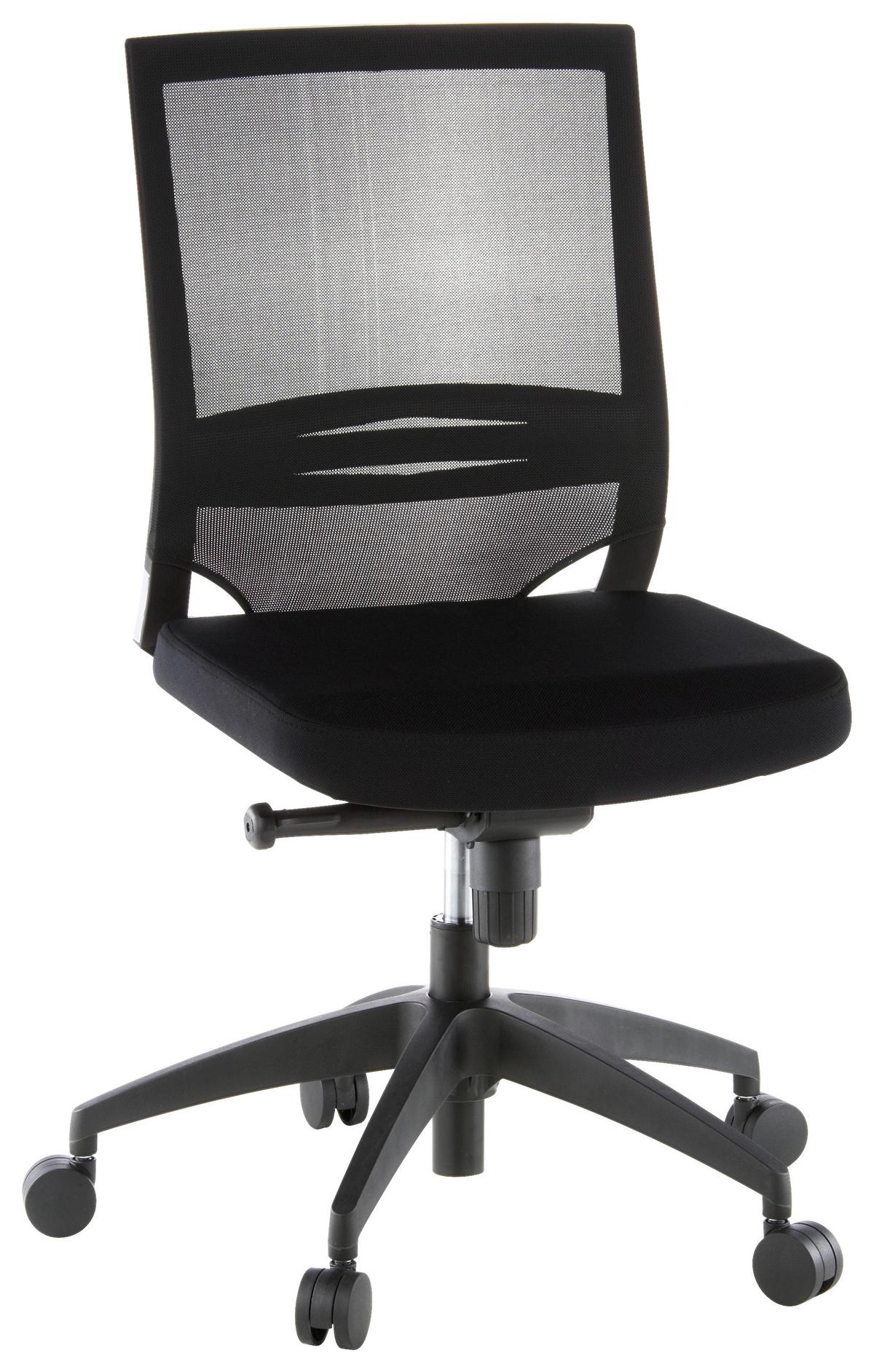 Pisarniški Stol Porto Eco, Črna - črna, Moderno, umetna masa/tekstil (49/108/44cm) - MID.YOU