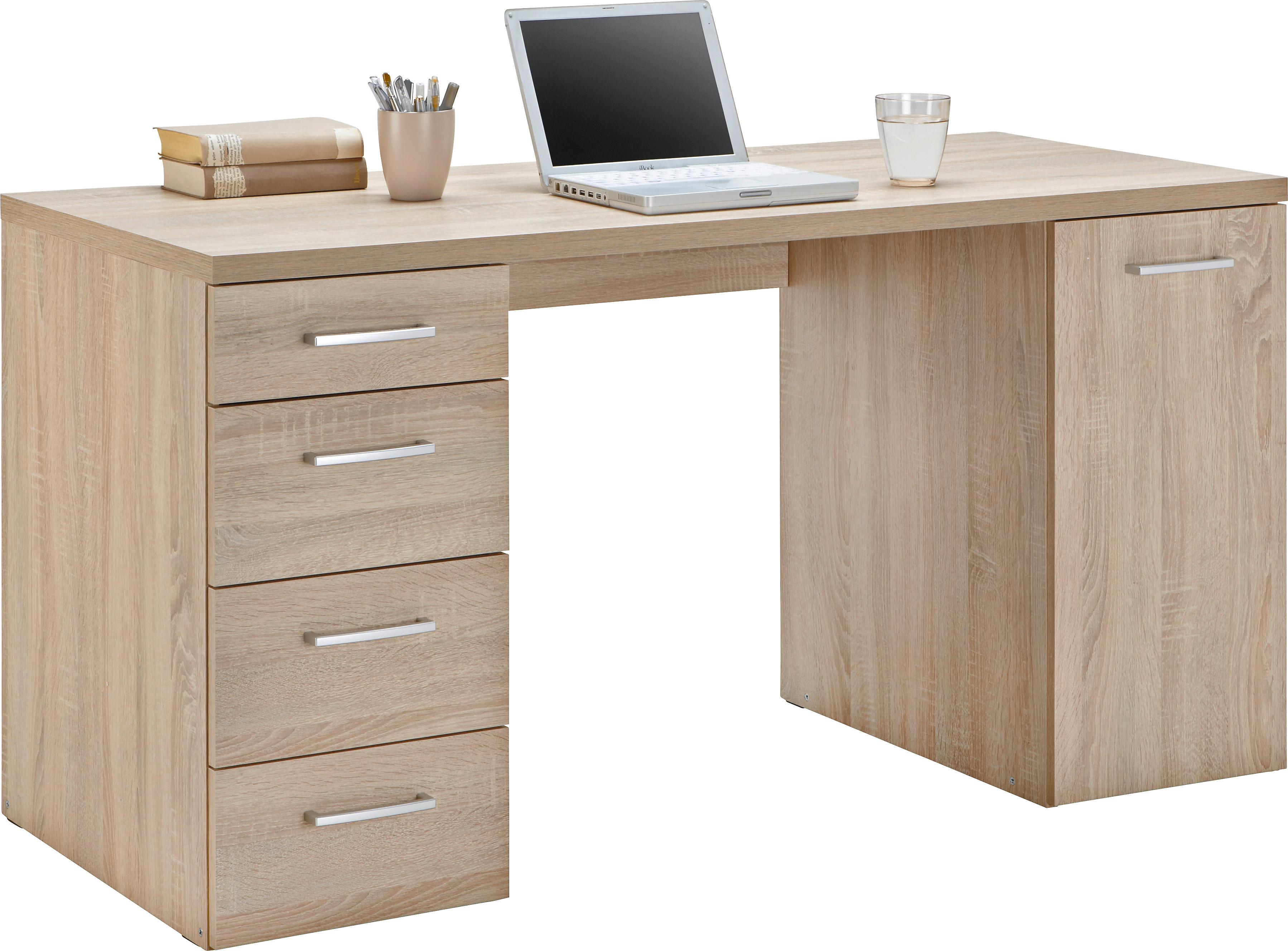 Schreibtisch in Sonoma Eiche - Anthrazit/Sonoma Eiche, Modern, Kunststoff (139/74/60cm) - Modern Living