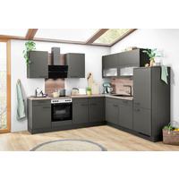 Kutna Blok Kuhinja Laser - siva/crna, Moderno, drvni materijal/metal (275/245cm) - Nobilia