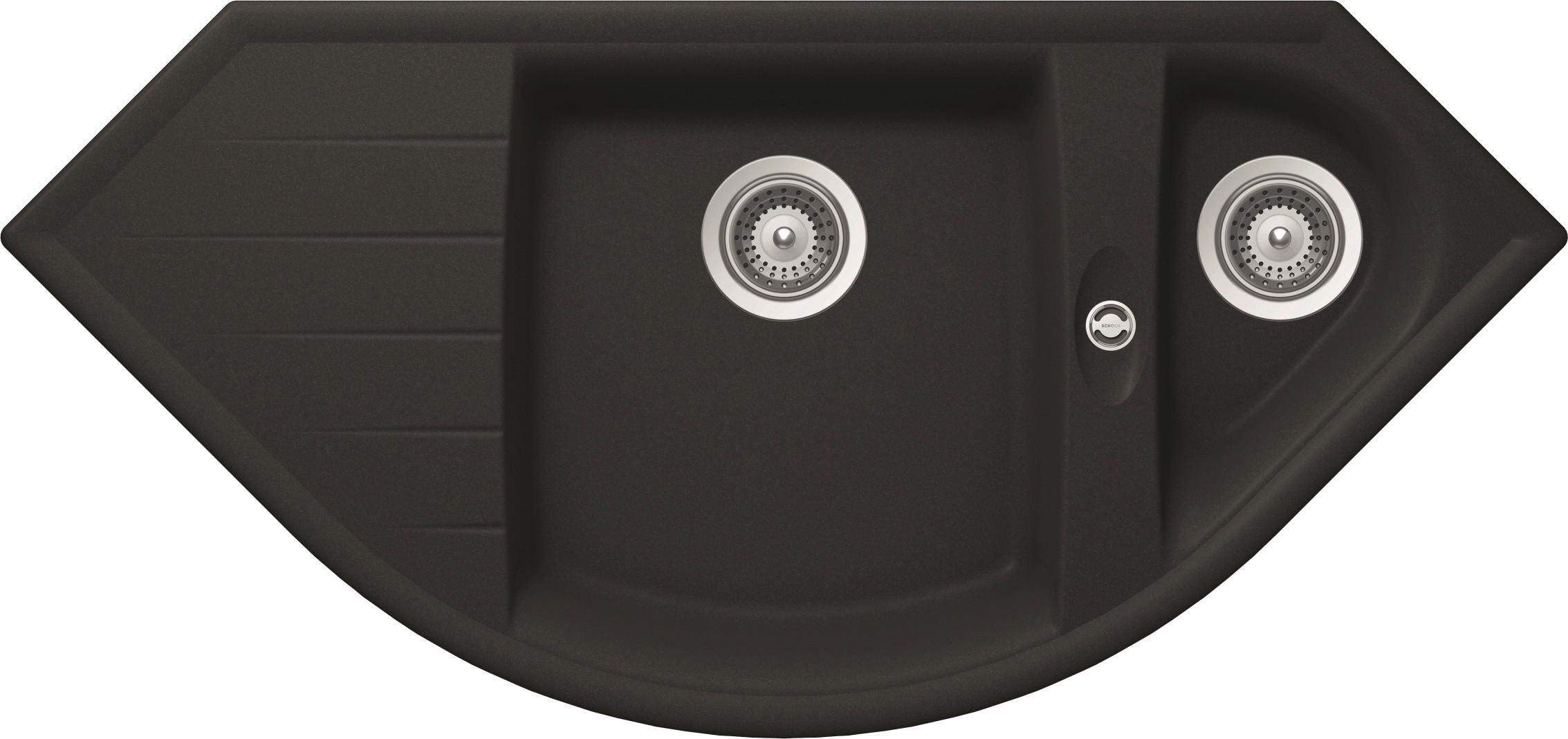 Pomivalno Korito Arlington, 110x52cm - črna, Basics, kamen (110,5/19,5/52cm) - Respekta