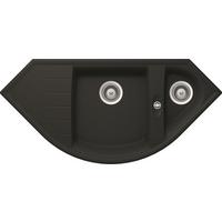 Pomivalno Korito Arlington, 110x52cm - črna, Basics, kamen (110,5/19,5/52cm) - Respekta