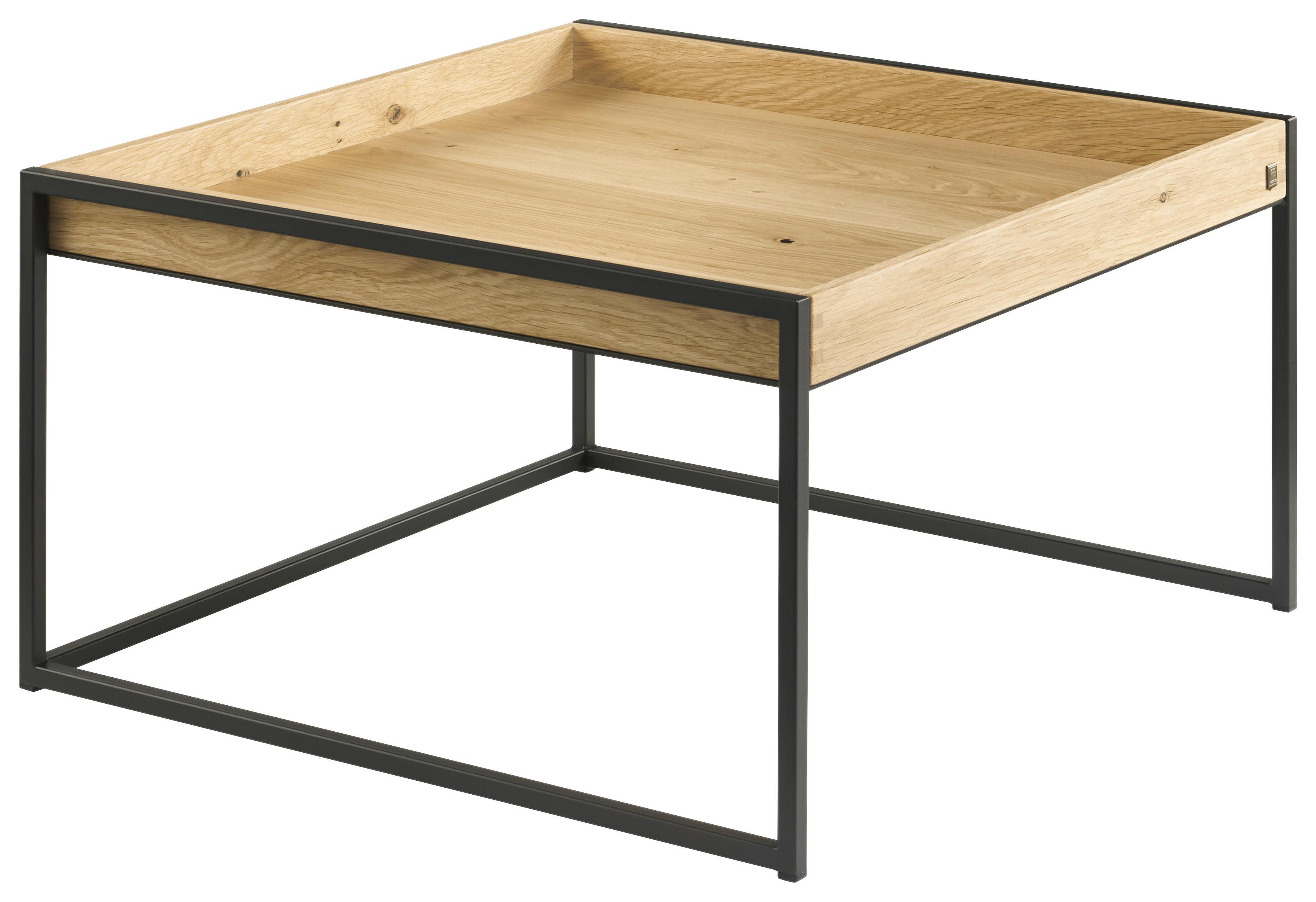 STOLIK KAWOWY JUSTB! CT100 -MR- - kolor dębowy/antracytowy, Design, metal/drewno (68/68/38cm) - Musterring