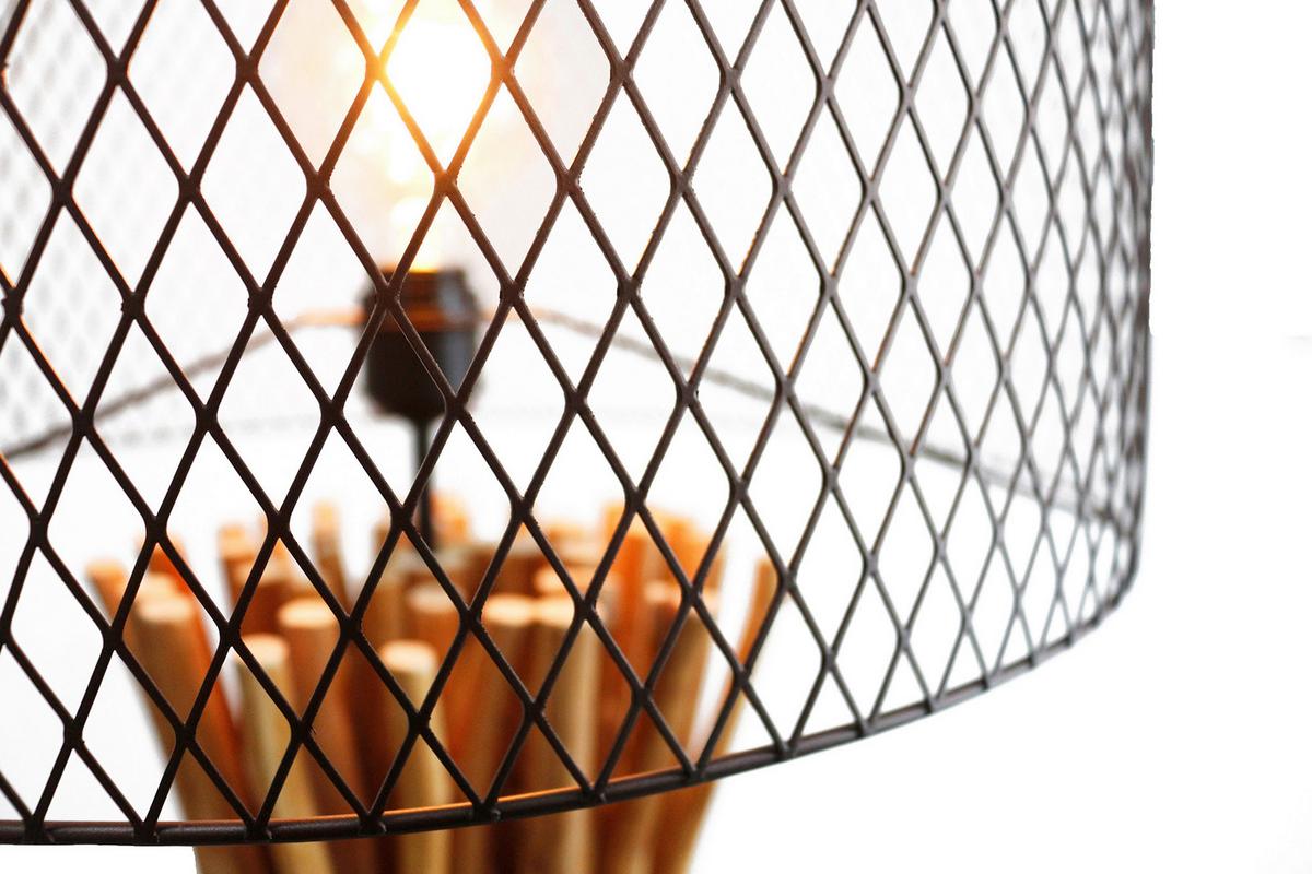 Stoječa Svetilka Driftwood - črna/naravne barve, Design, kovina/les (35/149/35cm) - P & B