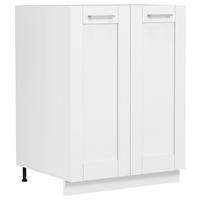 Kuhinjska Spodnja Omarica Colura, Bela, Š 60cm - srebrne barve/bela, Trend, umetna masa/leseni material (60/82/46cm) - MID.YOU