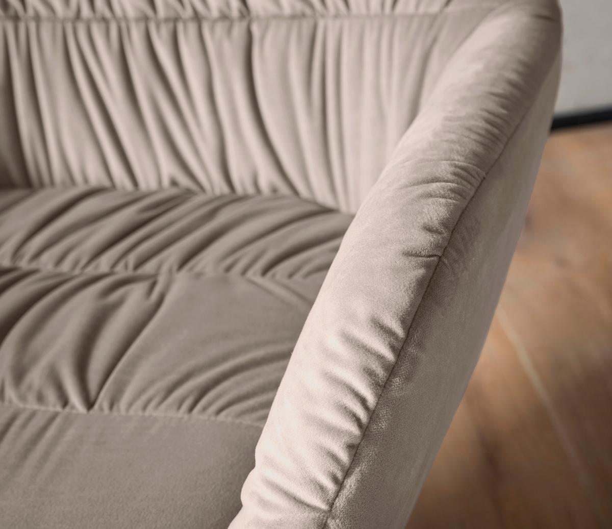 SESSEL WL6.952 - Beige/Schwarz, Design, Textil/Metall (64/74/68cm) - Livetastic