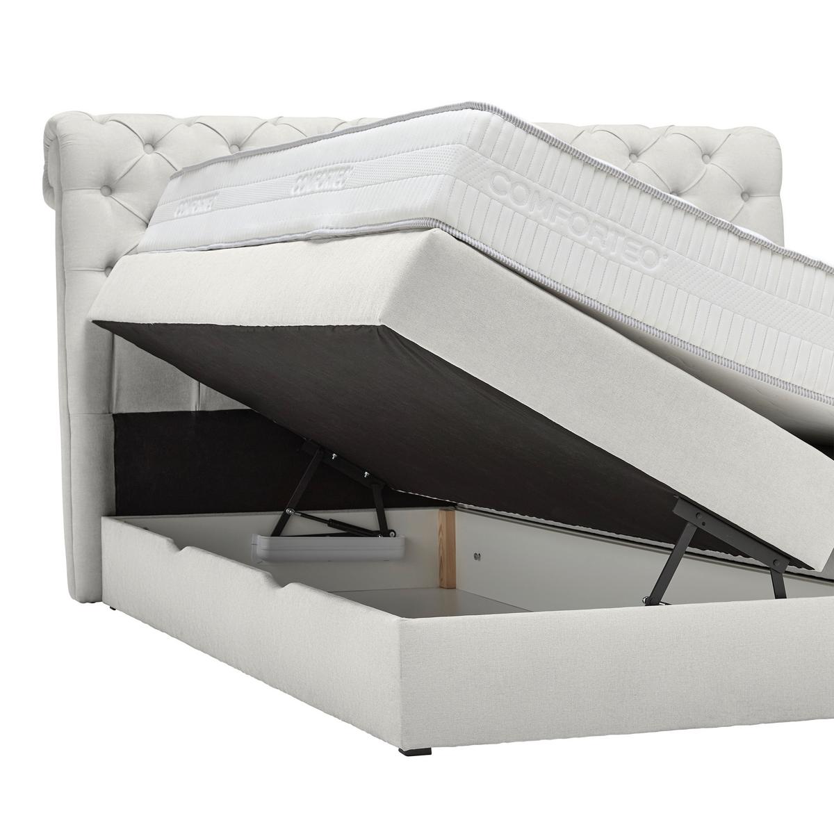 Boxspringbett Belano Grau ca. 180x200cm - Grau, Konventionell, Holz/Holzwerkstoff (180/200cm) - Premium Living