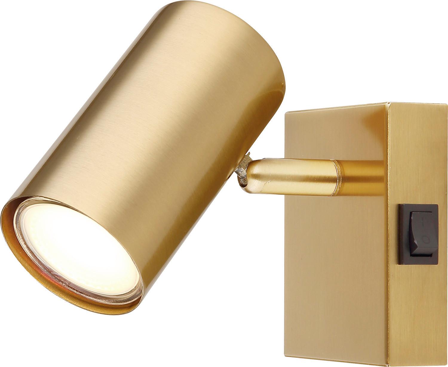 Strahler Robby in Goldfarben max. 25 Watt - Goldfarben, Metall (7/13/10cm) - Globo