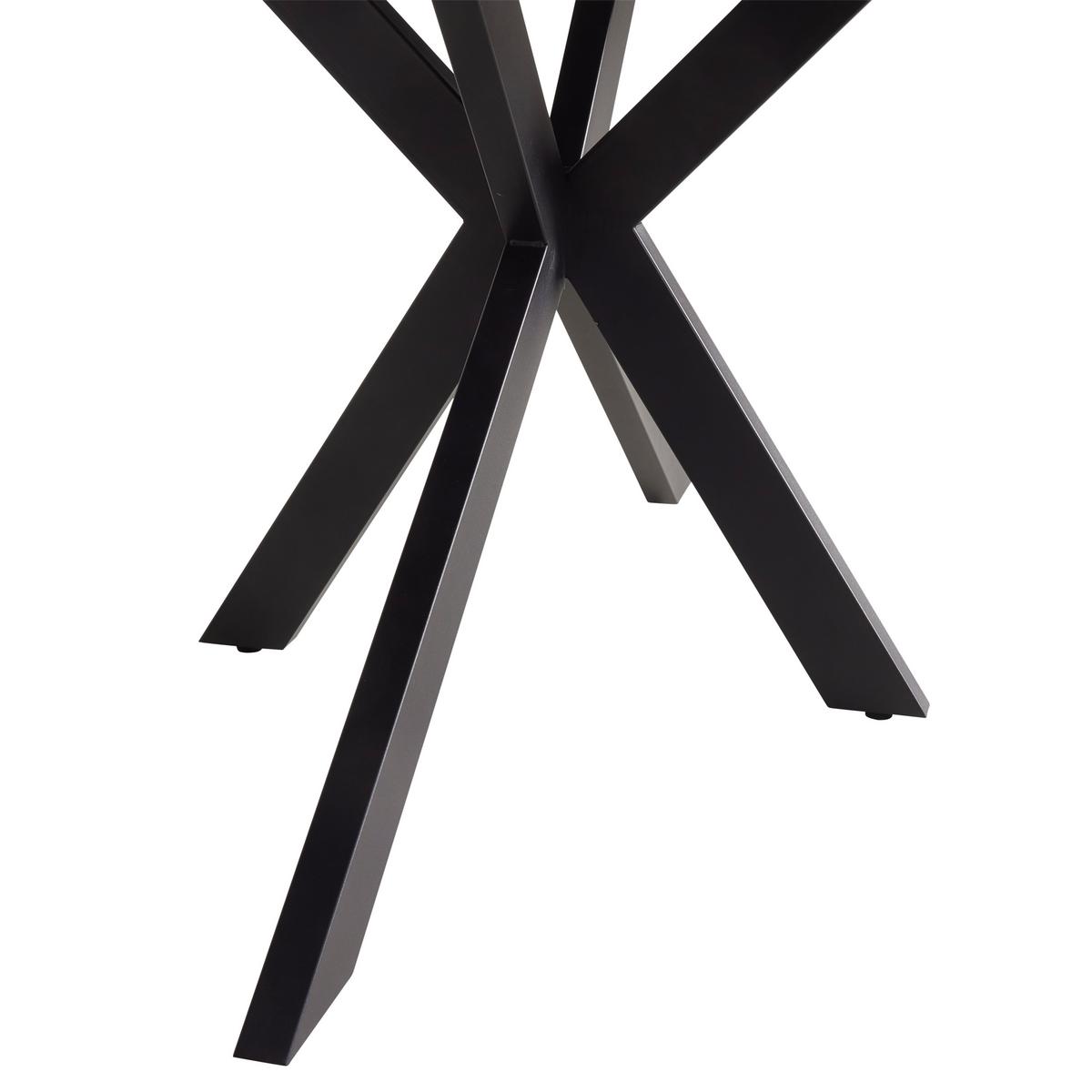 Étkezőasztal Jonas - fekete/szürke, Modern, fém/kerámia (160/76/90cm) - Mömax