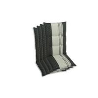 Sesselauflagenset Anthrazit, 4-teilig - Anthrazit, Basics, Textil (50/7/108cm)