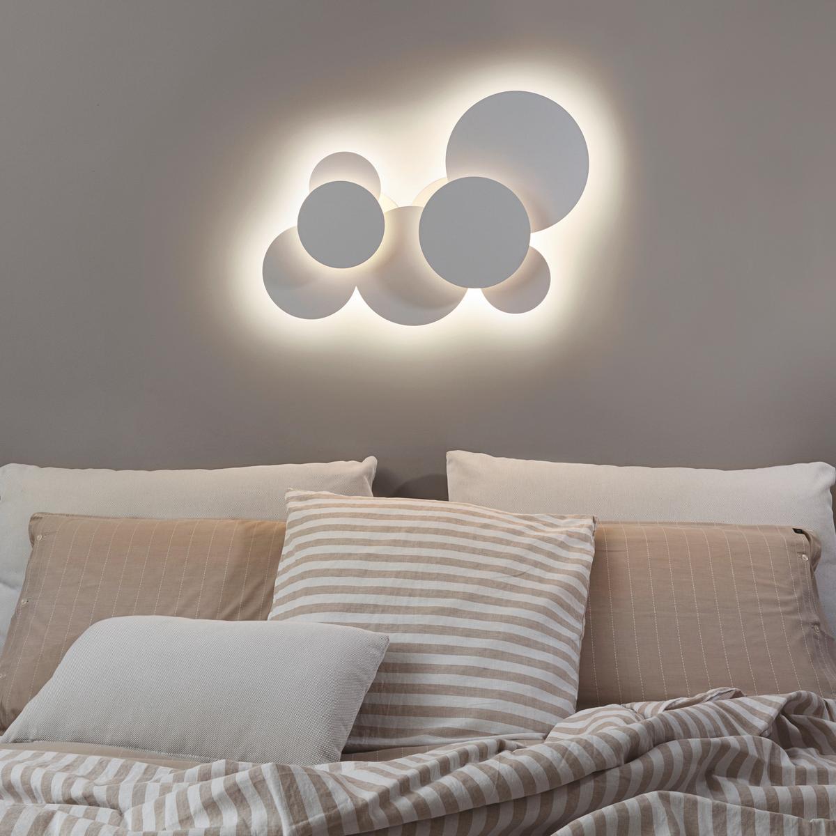 LED-Deckenleuchte Cloud Weiß max. 46 Watt - Weiß, Design, Metall (74/47/13cm) - Ideal Lux