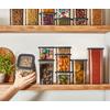 FÖRVARINGSBURKAR SET GIZEM - svart/transparent, Modern, plast (23/23/33cm) - Mömax
