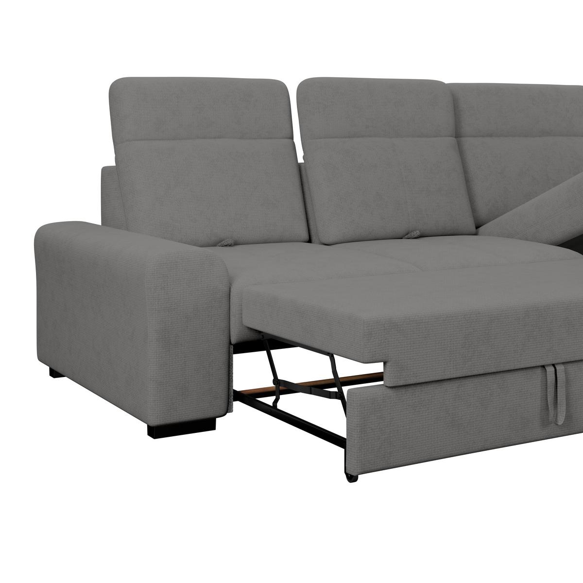 Kutna Garnitura Malaga - crna/antracit, Konvencionalno, tekstil/drvo (286/203cm) - Ondega