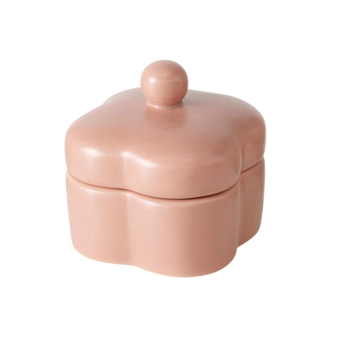 Dekor Doboz Splendy I - világos rózsaszín, Modern, üveg/kerámia (8/9/8cm) - Modern Living