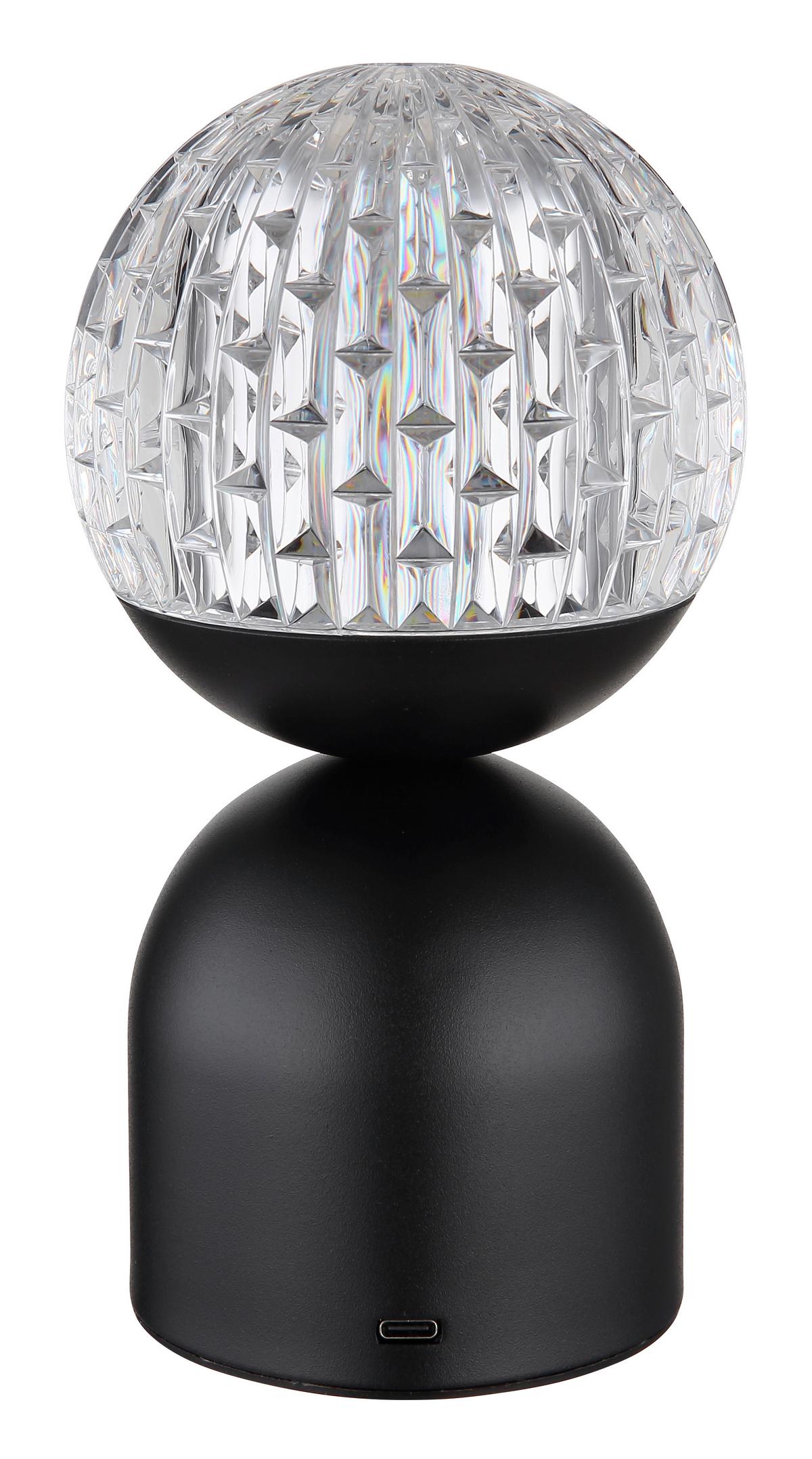 AKKU-TISCHLEUCHTE 21007S - Klar/Weiss, Basics, Kunststoff/Metall (10,5/20cm) - Globo