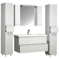 BADEZIMMER SILORA XL - Weiss, Modern, Glas/Keramik (160cm) - MID.YOU