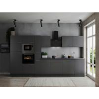 Kuhinjski Blok Z Aparati Oliver, 370cm - srebrne barve/siva, Design, kovina/leseni material (370cm) - Respekta