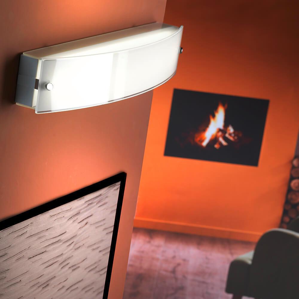 Spiegelleuchte Rettangolare Weiß max. 12 Watt - Weiß, KONVENTIONELL, Metall (45/8/8cm)
