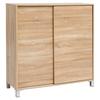 Omara Za Čevlje Wl5.713 - srebrne barve/hrast sonoma, Konvencionalno, umetna masa/leseni material (100/108/37,5cm) - MID.YOU