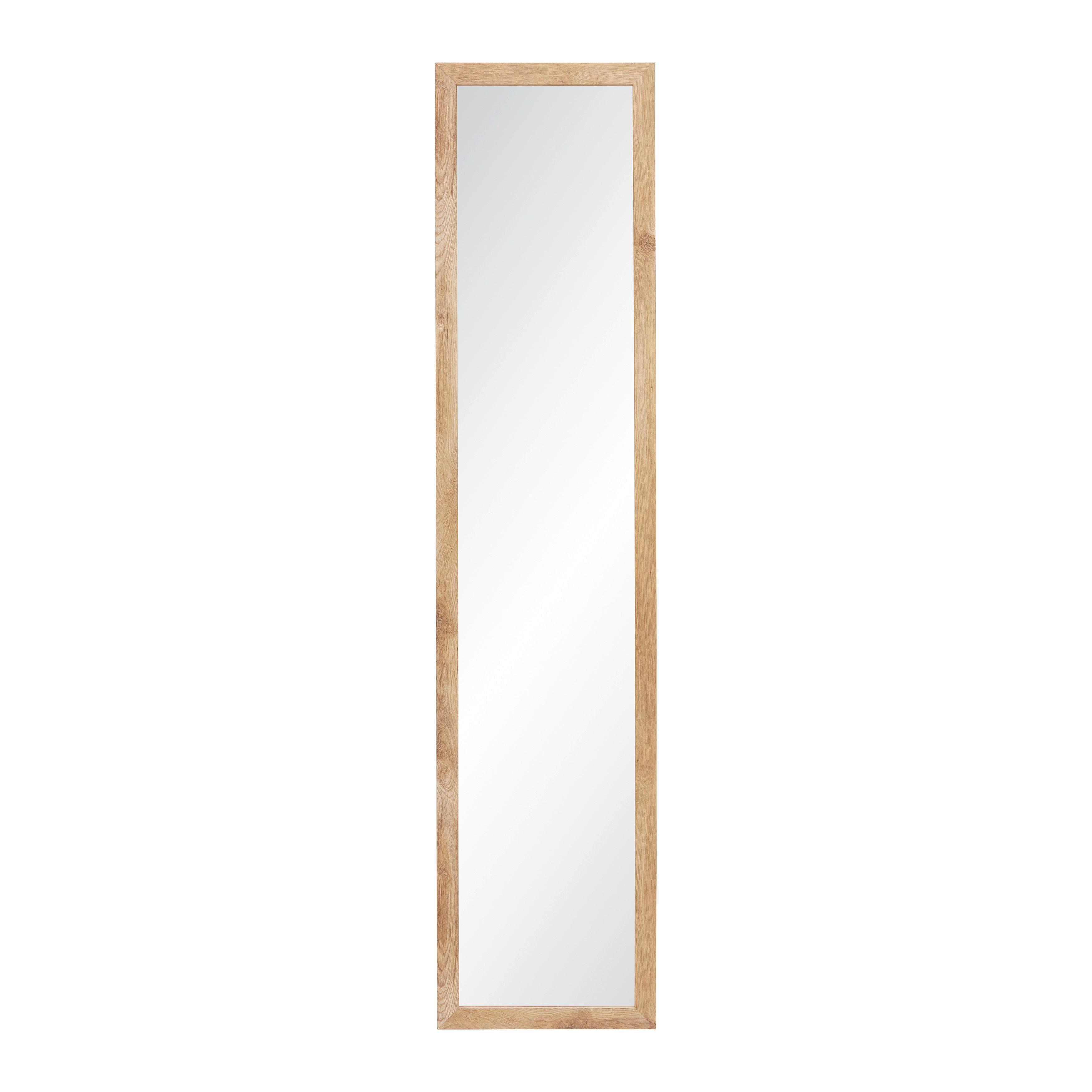 Standspiegel Rio Eiche in Eichefarben - Eichefarben, MODERN, Glas/Holzwerkstoff (36/156/44cm) - Mömax