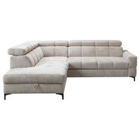 Kutna Garnitura Leno - svijetlo siva/crna, Moderno, drvni materijal/tekstil (212/79-95/254cm) - Modern Living